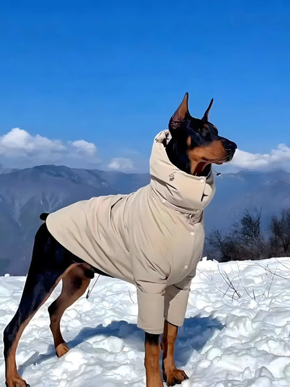 Pet Clothes For Large Dog Winter Warm Big Dog Vest Jacket Waterproof Pet Coat Greyhound Doberman Clothes For Medium Large Dog