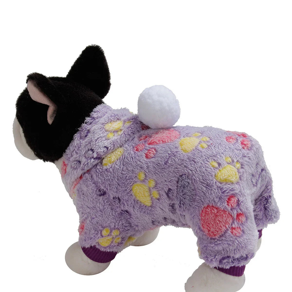 Pet Clothes Flannel Dog Costume Dog Cold Weather Coats Cat Apparel Soft Flannel Doggie Jumpsuit Clothes Pet Four Legged Pajamas