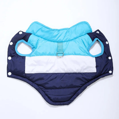 Windproof Dog Clothes  Color-blocking Puppy Coat  Winter Small Dogs Costumes Cats Clothing D-ring Yorkshire Pug Pet Outfits