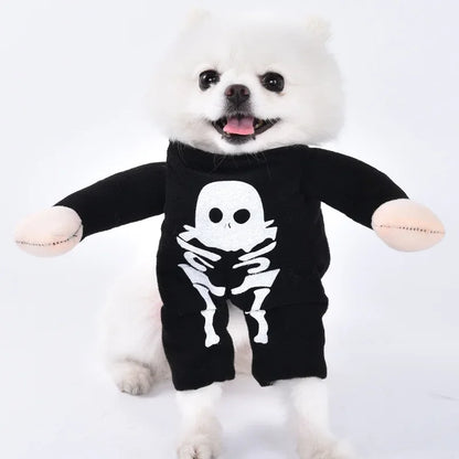 Halloween Funny Dog Clothes for Small Medium Dogs Cats Party Dressed Up Cosplay Costumes Bulldog French Chihuahua Pet Outfits