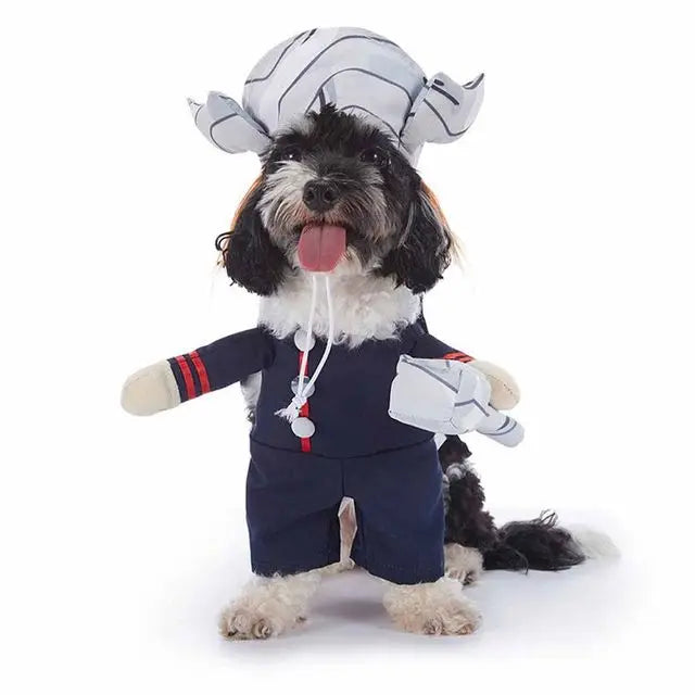 Horror Halloween Pet Costume Dog Cat Funny Party Cosplay Outfit Creative Pet Jumpsuit Suit Holiday Puppy Dress Up With Headgear