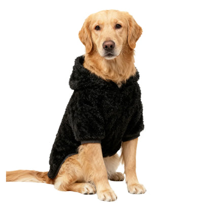 Winter Pet Dog Clothes Fleece Warm Hoodie For Medium Large Dogs Soft Dog Plush Outdoor Coat Labrador Golden Retriever Clothing