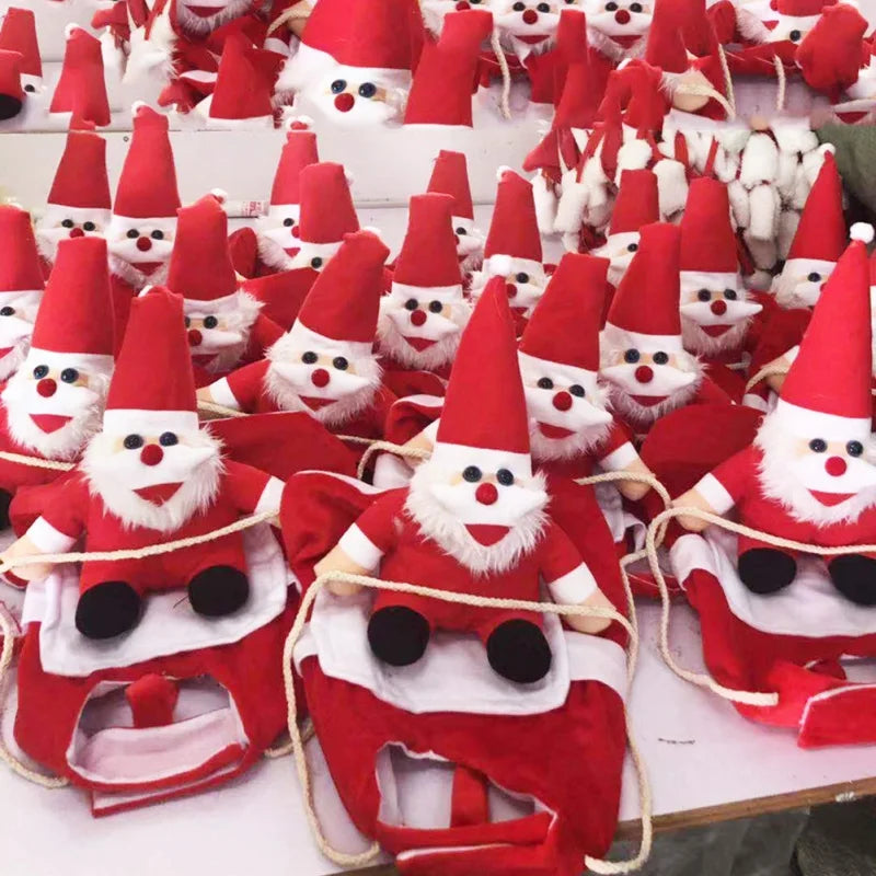 Pet Christmas Costume Riding Horse Santa Dogs Vest Coat Clothes Funny Christmas Halloween Party Dressing up Dogs Cats Outfit