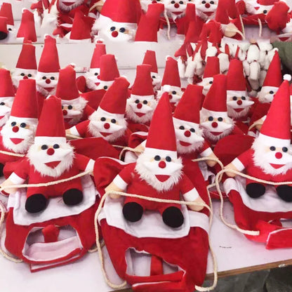 Pet Christmas Costume Riding Horse Santa Dogs Vest Coat Clothes Funny Christmas Halloween Party Dressing up Dogs Cats Outfit