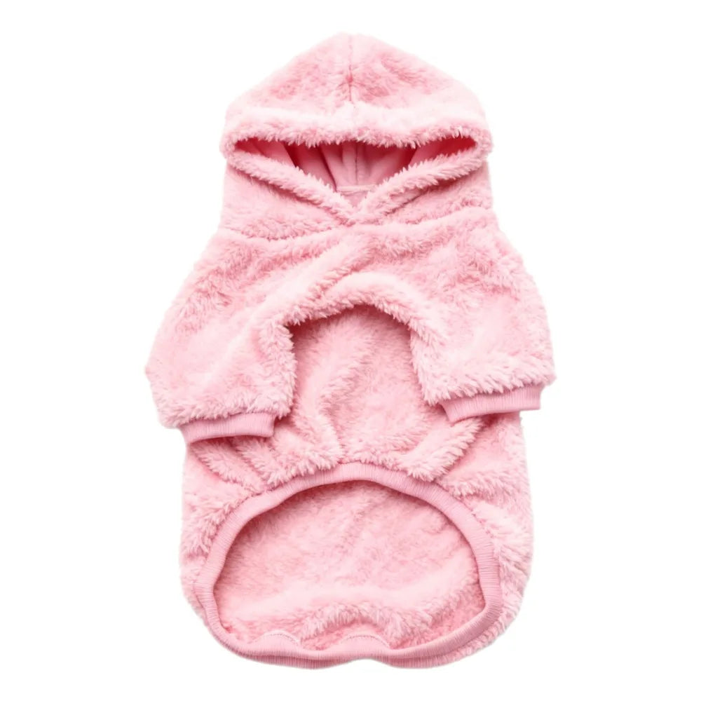 Winter Pet Dog Clothes Fleece Warm Hoodie For Medium Large Dogs Soft Dog Plush Outdoor Coat Labrador Golden Retriever Clothing