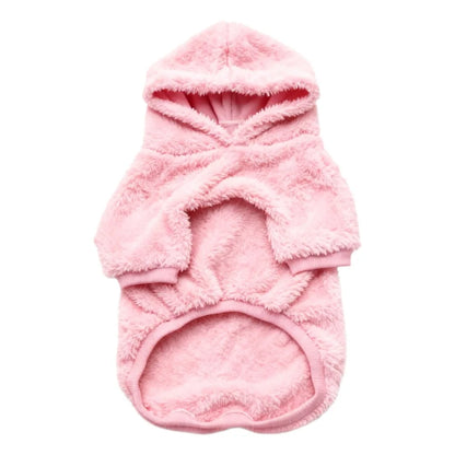 Winter Pet Dog Clothes Fleece Warm Hoodie For Medium Large Dogs Soft Dog Plush Outdoor Coat Labrador Golden Retriever Clothing