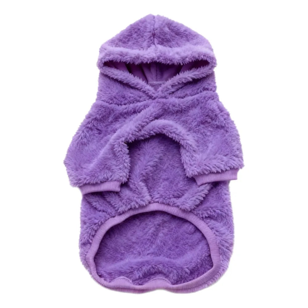 Winter Pet Dog Clothes Fleece Warm Hoodie For Medium Large Dogs Soft Dog Plush Outdoor Coat Labrador Golden Retriever Clothing