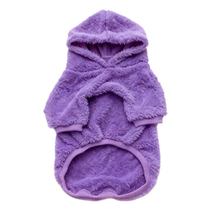 Winter Pet Dog Clothes Fleece Warm Hoodie For Medium Large Dogs Soft Dog Plush Outdoor Coat Labrador Golden Retriever Clothing