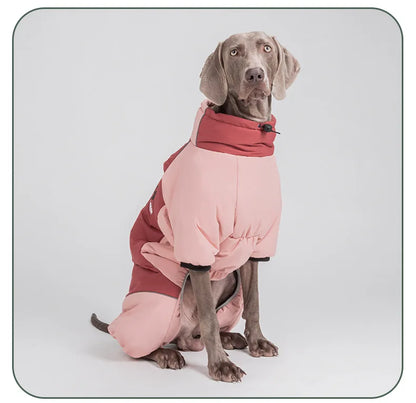 2025 New Winter style dog clothes outdoor large  four-legged clothes big windbreaker cold-proof warm fashion pet clothing