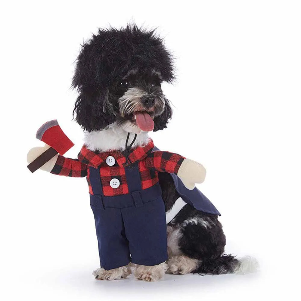 Horror Halloween Pet Costume Dog Cat Funny Party Cosplay Outfit Creative Pet Jumpsuit Suit Holiday Puppy Dress Up With Headgear