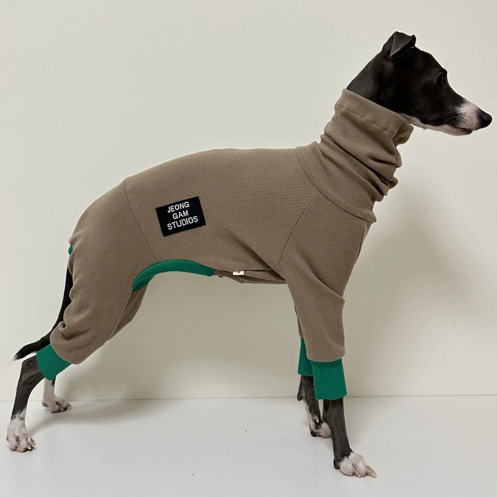 Clothing for Dogs Cute Winter Puppy Clothes Autumn Warm 4-legged Cotton Coffee Coat for Italian Greyhound Whippet Dog Sweatshirt