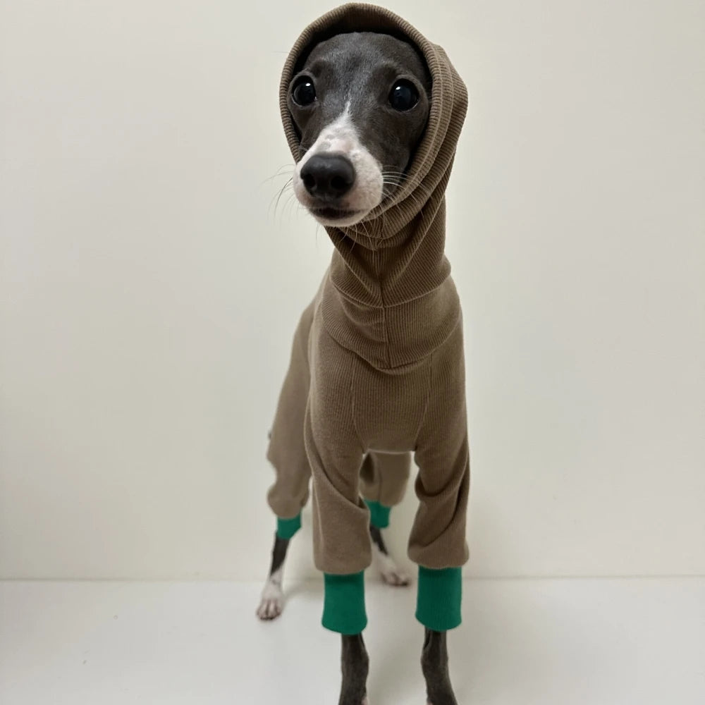 Clothing for Dogs Cute Winter Puppy Clothes Autumn Warm 4-legged Cotton Coffee Coat for Italian Greyhound Whippet Dog Sweatshirt