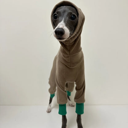 Clothing for Dogs Cute Winter Puppy Clothes Autumn Warm 4-legged Cotton Coffee Coat for Italian Greyhound Whippet Dog Sweatshirt