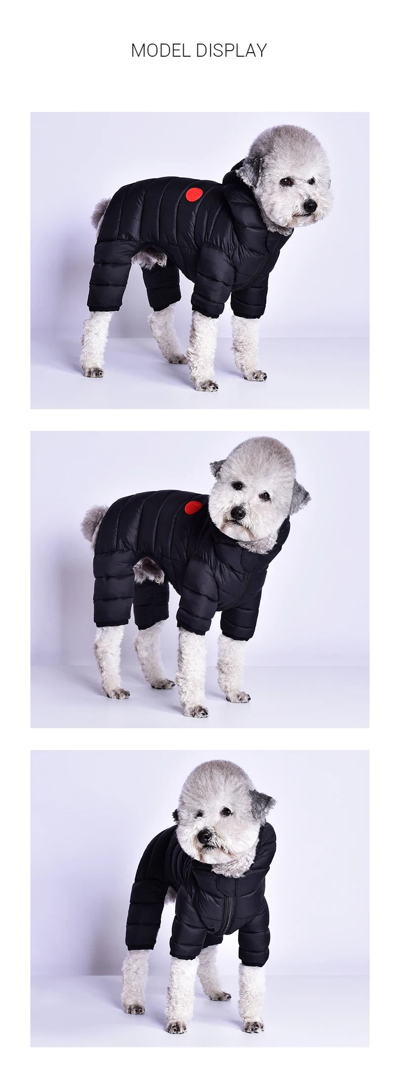 Winter Dog Clothes Overalls for Small Medium Dogs Luxury Fashion Lightweight Down-Like Cotton Padded Puppy Coat Soft Warm Jacket