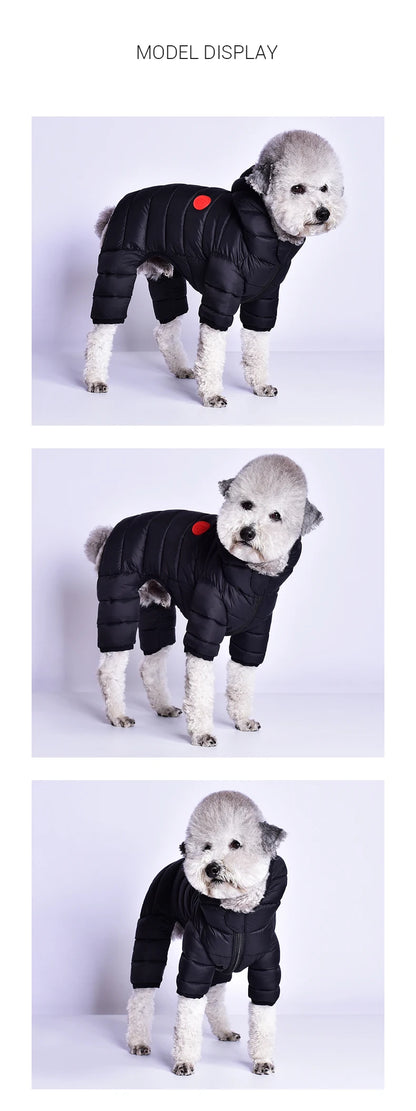 Winter Dog Clothes Overalls for Small Medium Dogs Luxury Fashion Lightweight Down-Like Cotton Padded Puppy Coat Soft Warm Jacket
