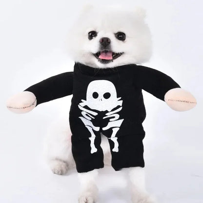 Funny Pet Halloween Dog Clothes Costume Small Dog Jacket Creative Outfit for Teddy Cats  Costume Dog Clothes for Small Dogs