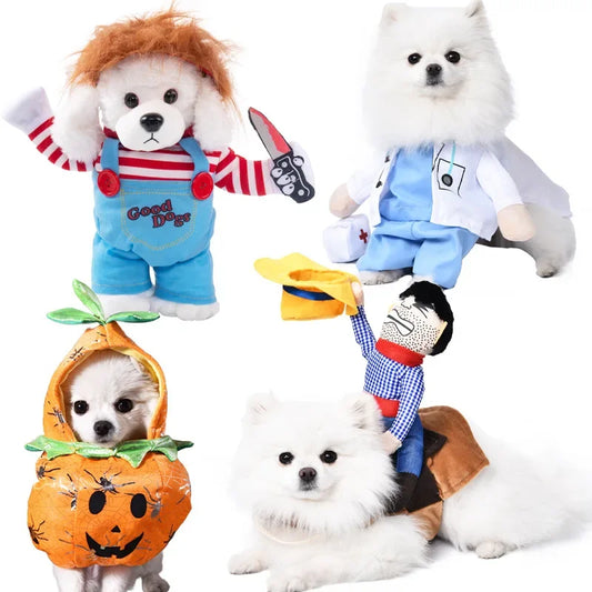Funny Pet Halloween Dog Clothes Costume Small Dog Jacket Creative Outfit for Teddy Cats  Costume Dog Clothes for Small Dogs