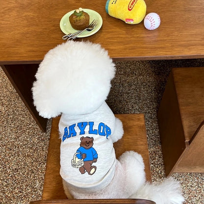 Dog Clothes 2025 Cute Bear Puppy Hoodies Autumn Winter Warm Coat Polo Shirts Cat Clothing Chihuhua Bichon Apparels Dog Pullover