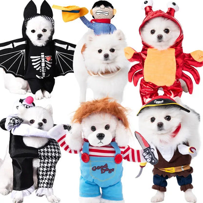 Funny Pet Halloween Dog Clothes Costume Small Dog Jacket Creative Outfit for Teddy Cats  Costume Dog Clothes for Small Dogs