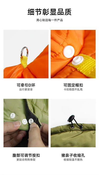 1.5-10 KgThickened and Warm Dogs Clothes Windproof Winter Clothing for Small to Medium Dogs Cotton Clothing Pet Winter Clothing