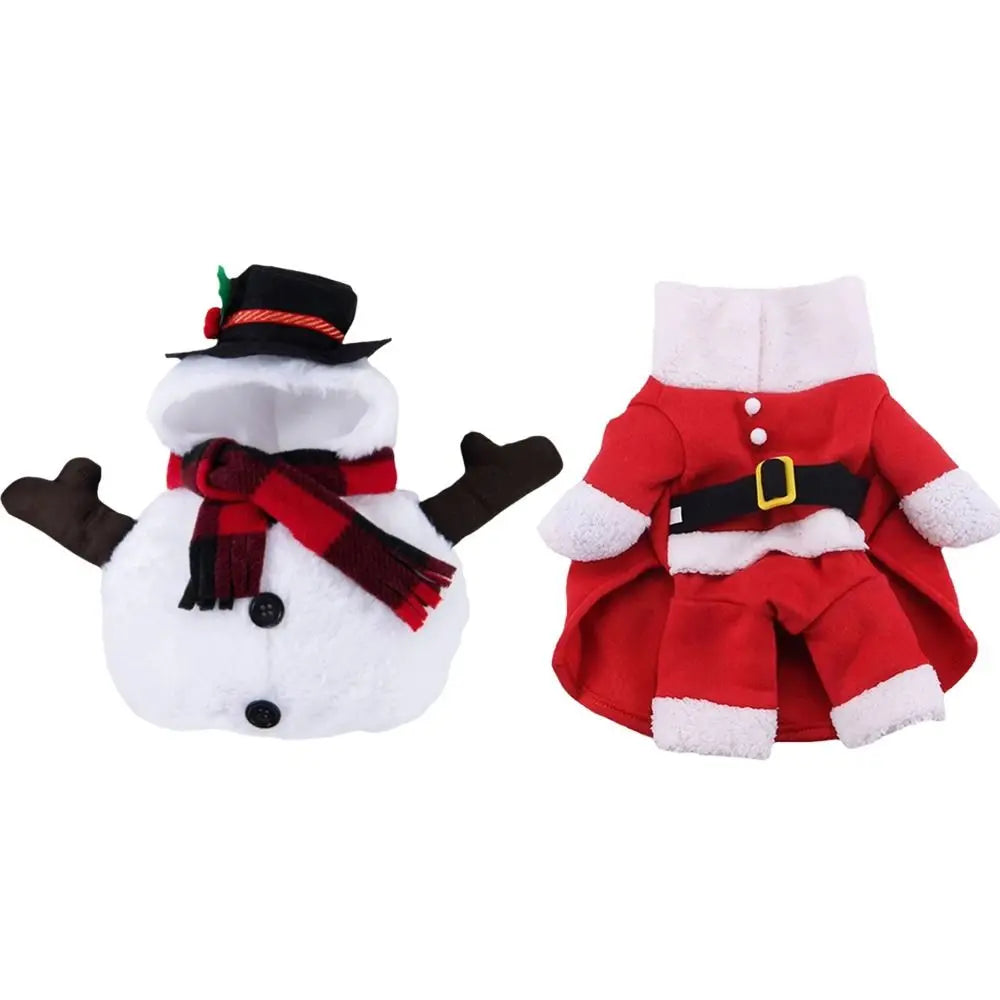 Comfortable Cute Santa Claus Dog Outfit Breathable Pet Dress Up Cats Christmas Clothes Soft Funny Dog Winter Clothes Autumn