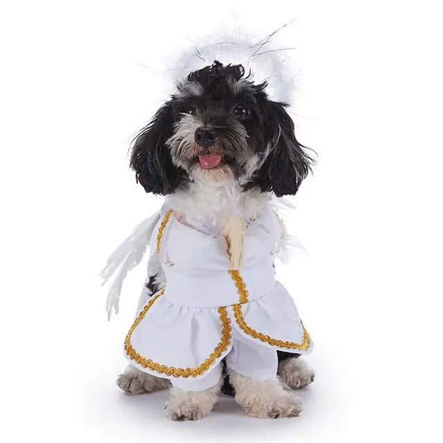 Horror Halloween Pet Costume Dog Cat Funny Party Cosplay Outfit Creative Pet Jumpsuit Suit Holiday Puppy Dress Up With Headgear