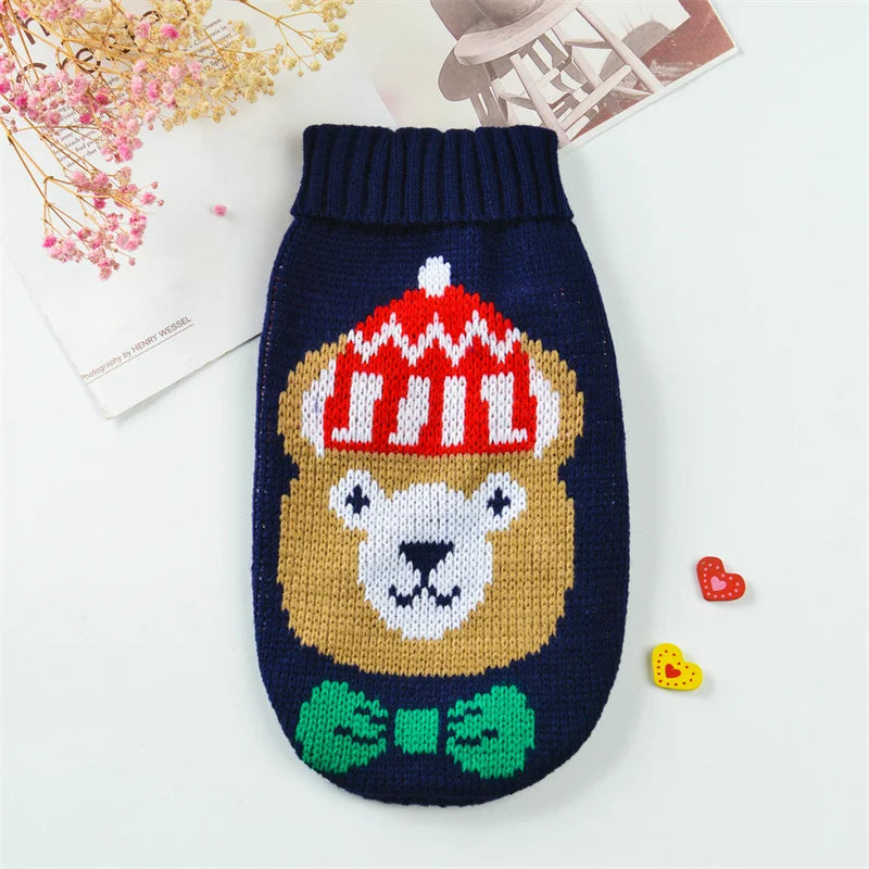 2023 New Arrivals Pet Puppy Clothes Fashion Warm Dog Sweater for Small Dogs Cats Pomeranian Dachshund Autumn Winter Pet Clothing
