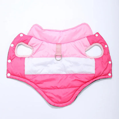 Windproof Dog Clothes  Color-blocking Puppy Coat  Winter Small Dogs Costumes Cats Clothing D-ring Yorkshire Pug Pet Outfits