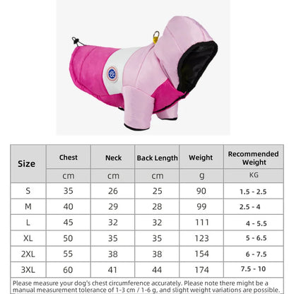 1.5-10 KgThickened and Warm Dogs Clothes Windproof Winter Clothing for Small to Medium Dogs Cotton Clothing Pet Winter Clothing
