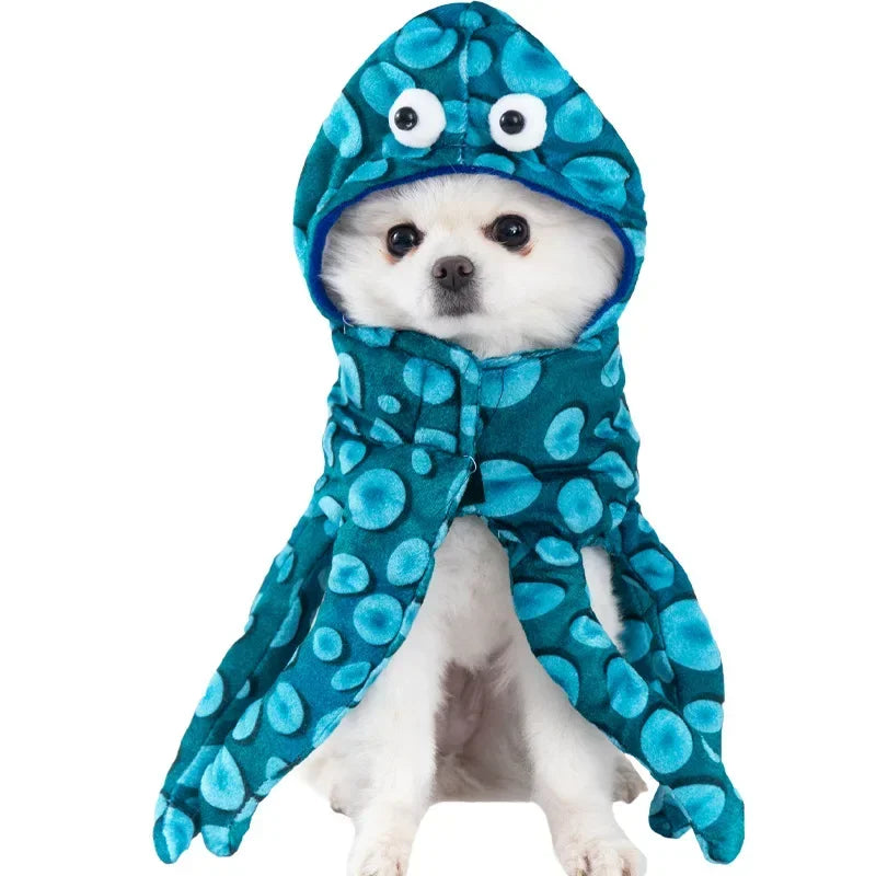 Halloween Funny Dog Clothes for Small Medium Dogs Cats Party Dressed Up Cosplay Costumes Bulldog French Chihuahua Pet Outfits