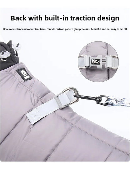 New dog four-legged clothes, warm winter clothes, windproof puppy pet cotton-padded clothes, thickened dog clothes