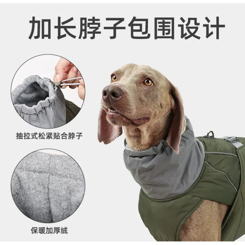 Dog Clothes Autumn and Winter Thickened Small Medium Large Dog Fadou Teddy Golden Retriever Pet Warm Cotton-padded Jacket