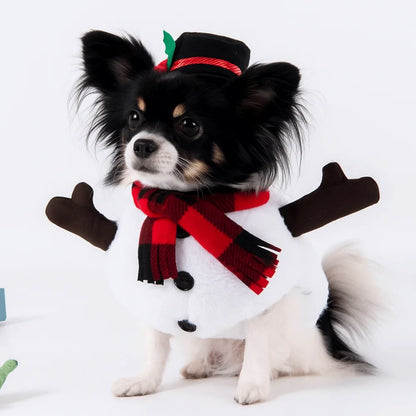 Comfortable Cute Santa Claus Dog Outfit Breathable Pet Dress Up Cats Christmas Clothes Soft Funny Dog Winter Clothes Autumn