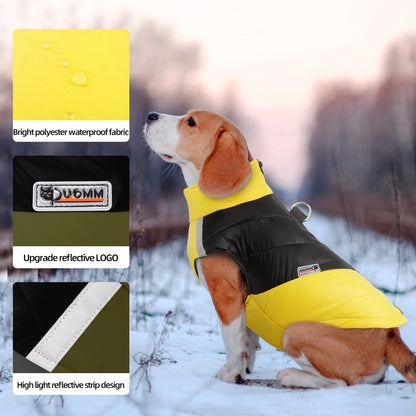 Winter Clothes for Dogs Warm Clothing Labrador Cotton Coat Harnesses Pet Products Clothes for Small Large Dog Reflective Stripe