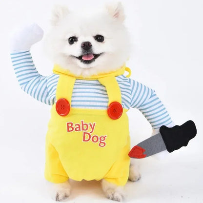 Funny Pet Halloween Dog Clothes Costume Small Dog Jacket Creative Outfit for Teddy Cats  Costume Dog Clothes for Small Dogs