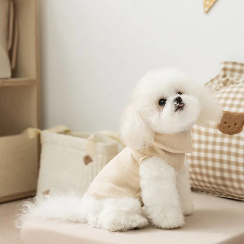 Dog Clothes 2025 Cute Bear Puppy Hoodies Autumn Winter Warm Coat Polo Shirts Cat Clothing Chihuhua Bichon Apparels Dog Pullover