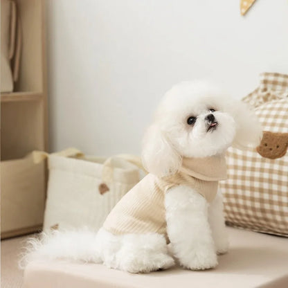 Dog Clothes 2025 Cute Bear Puppy Hoodies Autumn Winter Warm Coat Polo Shirts Cat Clothing Chihuhua Bichon Apparels Dog Pullover