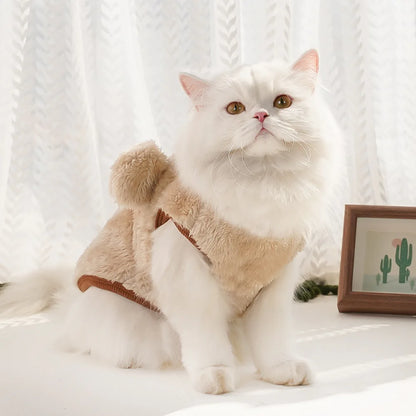 Cute Dog Clothes Winter Vest For Small Dogs Cats Warm Pets Sweater Soft Flannel Puppy Puffer Jacket Dog Accessories Supplies Xxs