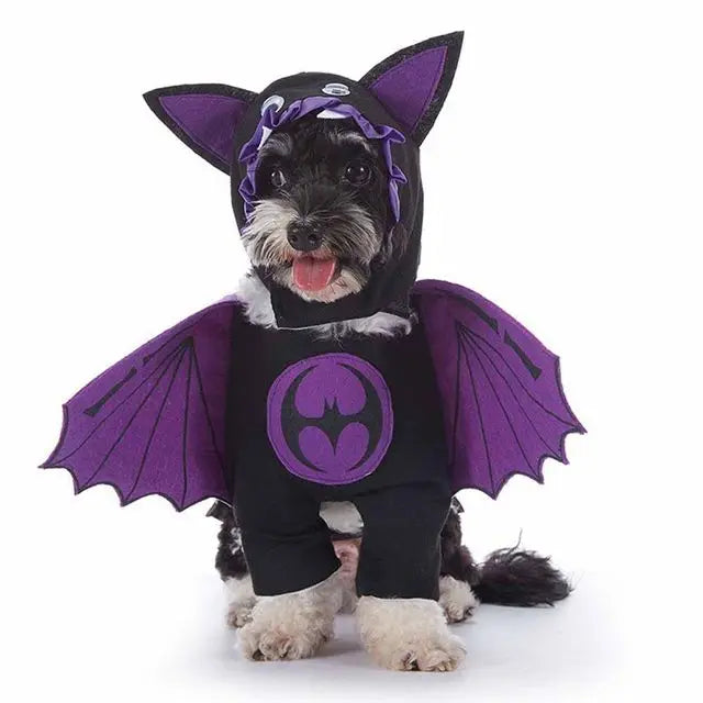Horror Halloween Pet Costume Dog Cat Funny Party Cosplay Outfit Creative Pet Jumpsuit Suit Holiday Puppy Dress Up With Headgear