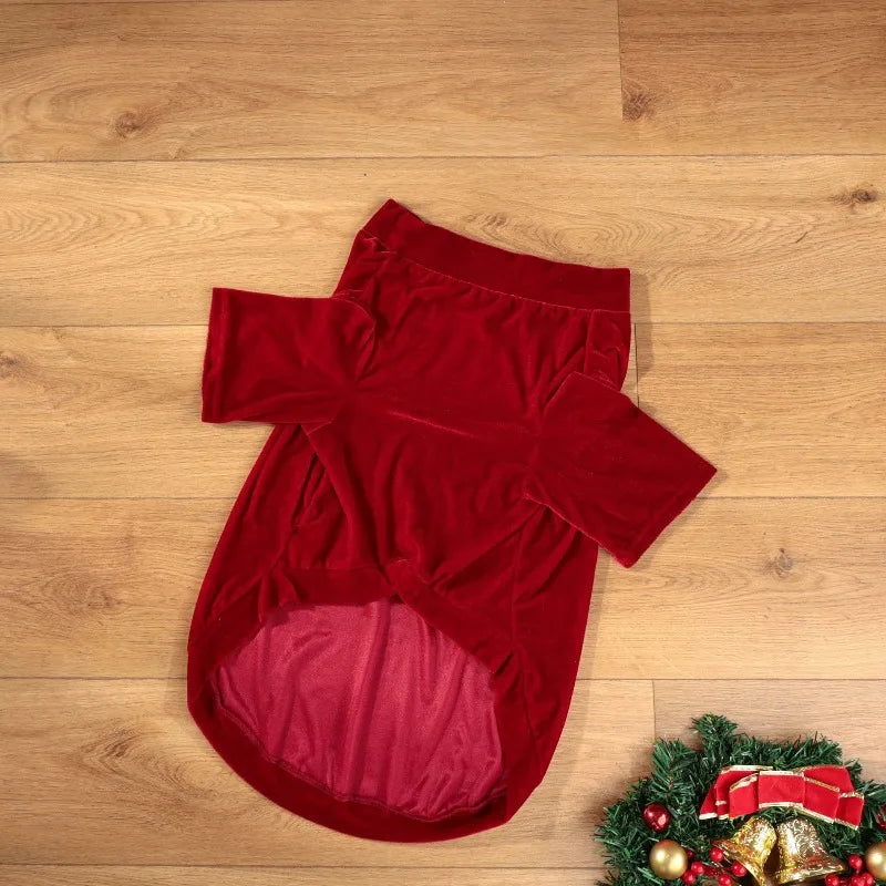 Pet Christmas Clothes Classic Merry Christmas Print Fall Winter Pet Clothing for Large Dogs Christmas Holiday Outfit Atmosphere