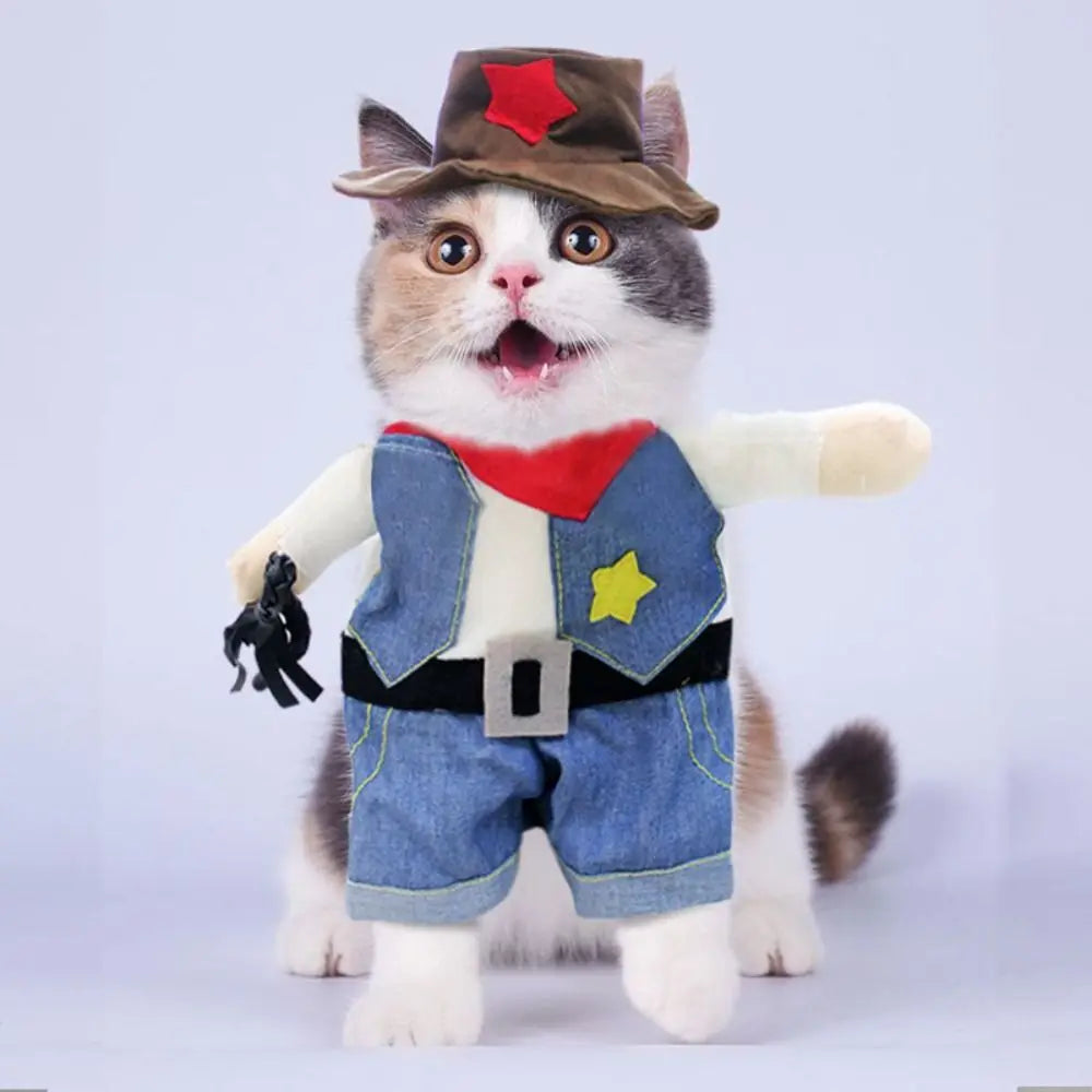 Easy To Wear Halloween Pet Costume Funny Uniform Dog Cosplay Clothing Soft Fabric Pet Supplies Kitten Puppy Costume Animal