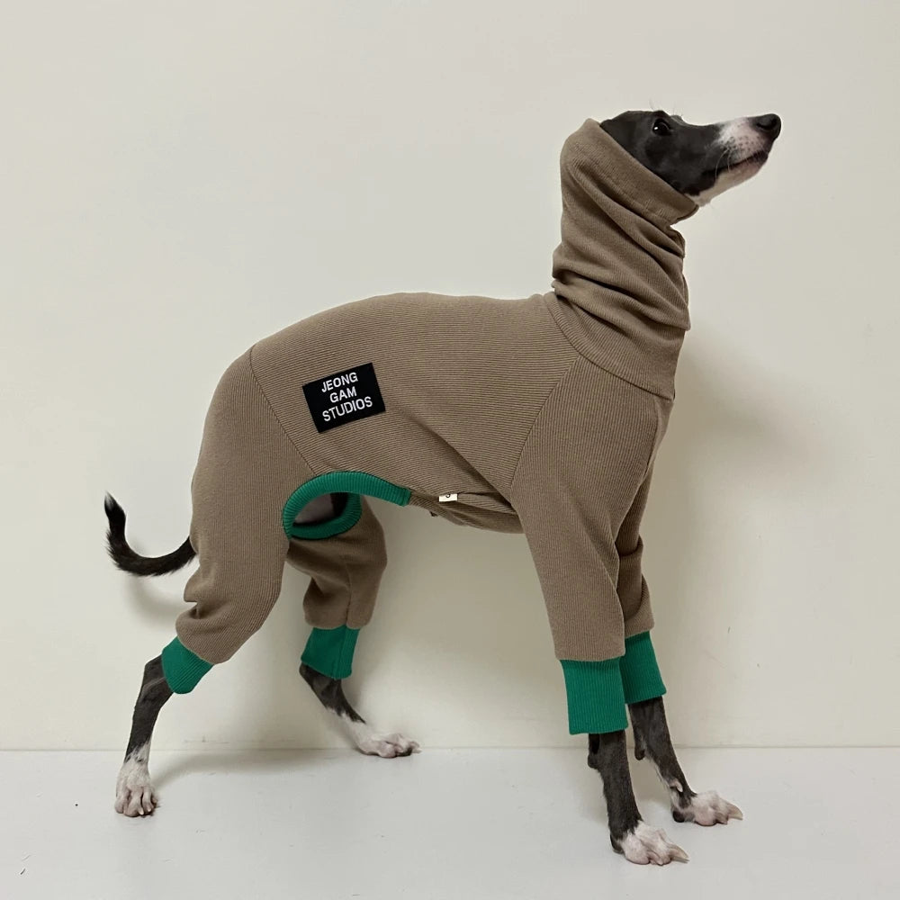 Clothing for Dogs Cute Winter Puppy Clothes Autumn Warm 4-legged Cotton Coffee Coat for Italian Greyhound Whippet Dog Sweatshirt