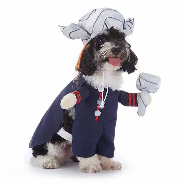 Horror Halloween Pet Costume Dog Cat Funny Party Cosplay Outfit Creative Pet Jumpsuit Suit Holiday Puppy Dress Up With Headgear