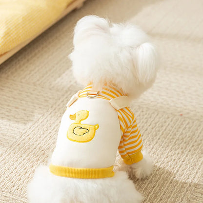 Dog Clothes 2025 Cute Bear Puppy Hoodies Autumn Winter Warm Coat Polo Shirts Cat Clothing Chihuhua Bichon Apparels Dog Pullover