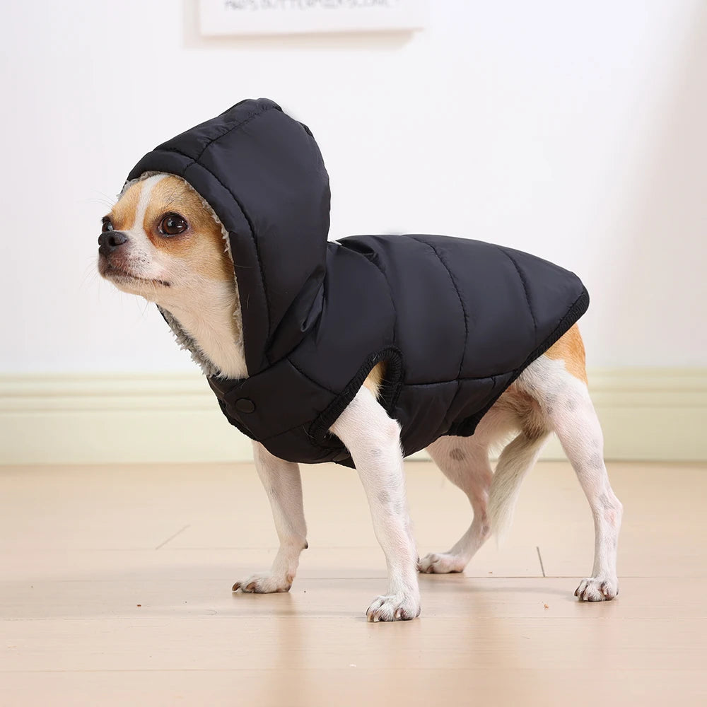 Dog Winter Clothes Warm Pet Thicken Fleece Vest Comfortable Puppy Waterproof Hoodies For Dogs Cats Chihuahua Yorkshire Supplies