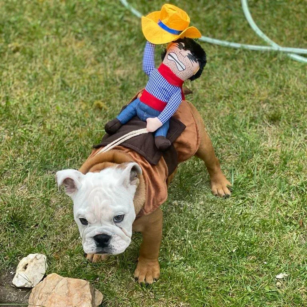 Dog Clothes Funny Cosplay Halloween Costume Puppy Kitty Cowboy Clothing Creative Pet Novelty Party Outfits Bulldog Pug Chihuahua