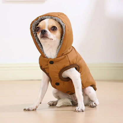 Dog Winter Clothes Warm Pet Thicken Fleece Vest Comfortable Puppy Waterproof Hoodies For Dogs Cats Chihuahua Yorkshire Supplies