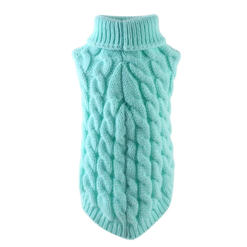 Warm Pet Dog Sweaters Winter Pet Clothes Solid Color Design Sweater Fashion Clothing for Pet Dogs Cats Cat Sweater Cats Clothes