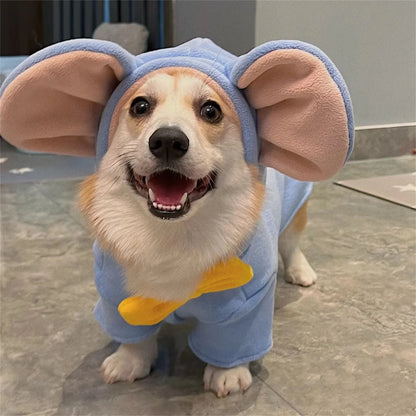 Dog Elephant Halloween Costume Pet Cosplay Elephant Clothes Cat Hoodie Coat Dogs Warm Apparel And Pet Winter Clothes