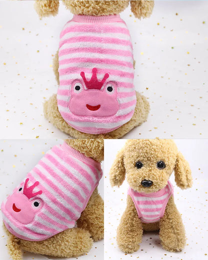 Cute Dog Clothes Winter Vest For Small Dogs Cats Warm Pets Sweater Soft Flannel Puppy Puffer Jacket Dog Accessories Supplies Xxs